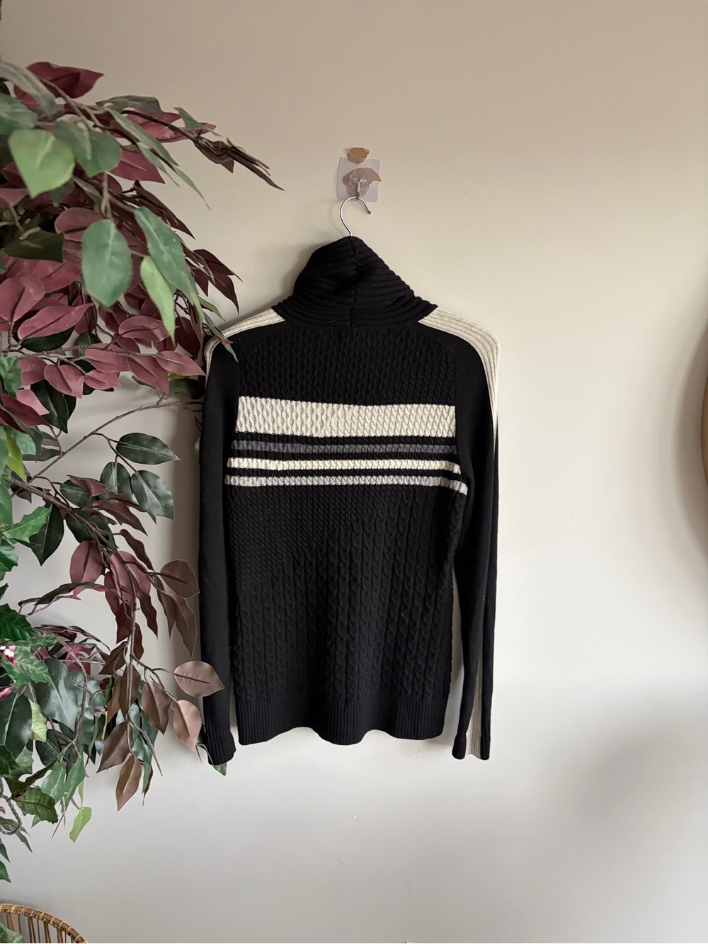 Smartwool Women's Colorblock Zip-Neck Sweater - Black, Gray, White